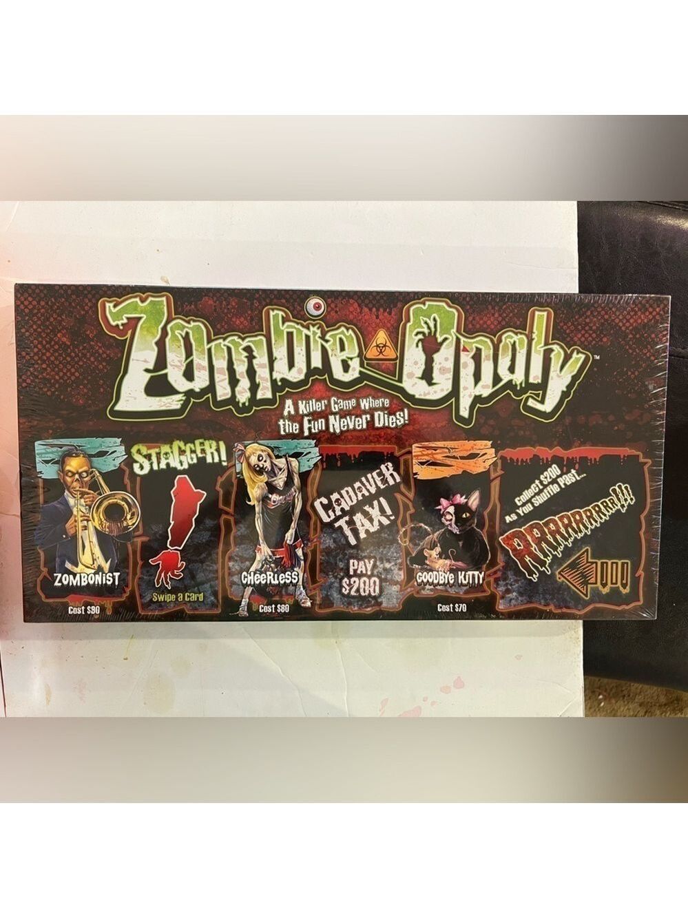 Sealed Zombie-Opoly Monopoly Style Living Dead Undead Board Game